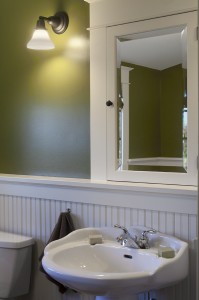 5b Mueller Bathroom After with green walls