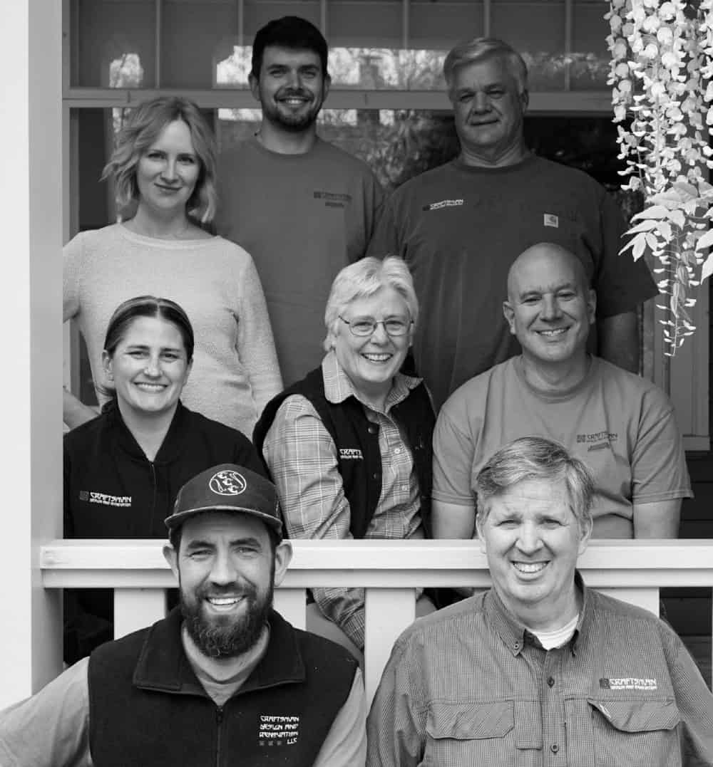 Team Photo Craftsman Design and Renovation Design and Build team on old home porch